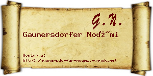 Gaunersdorfer Noémi névjegykártya